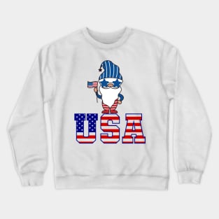 4th of july independent gnome Crewneck Sweatshirt